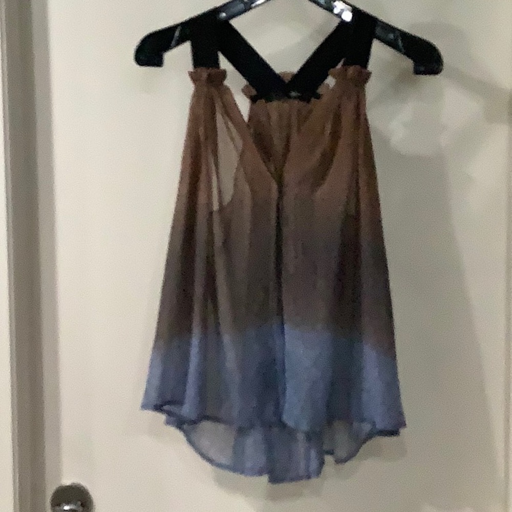 Ombré brown - blue tank flowing tank top SUGAR LIPS size S